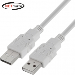 강원전자 넷메이트 USB2.0 AM-AM 케이블 0.5m (그레이) NMC-UA205