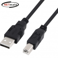 강원전자 넷메이트 USB2.0 AM-BM 케이블 2m (블랙) NMC-UB220BK