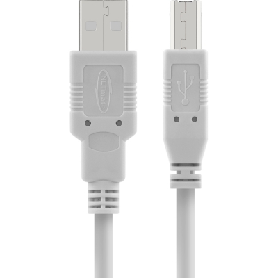 강원전자 넷메이트 USB2.0 AM-BM 케이블 2m (그레이) NMC-UB220