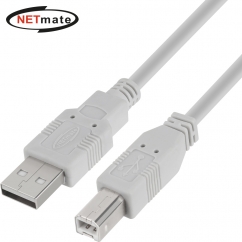 강원전자 넷메이트 USB2.0 AM-BM 케이블 3m (그레이) NMC-UB230