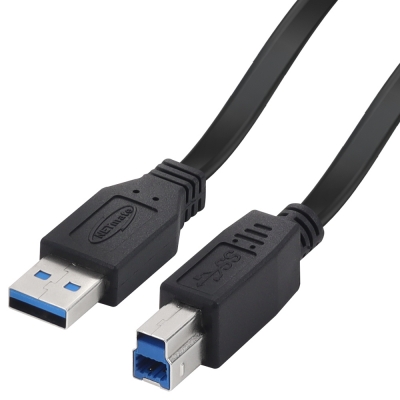 강원전자 넷메이트 USB3.0 AM-BM FLAT 케이블 3m (블랙) NMC-UB330F