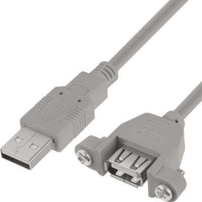 강원전자 넷메이트 USB2.0 판넬형 연장 케이블 0.3m (그레이) NMC-UF203SV