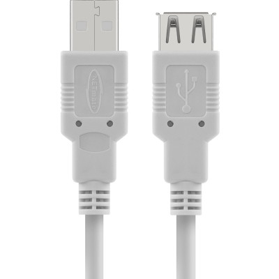 강원전자 넷메이트 USB2.0 연장 AM-AF 케이블 0.5m (그레이) NMC-UF205