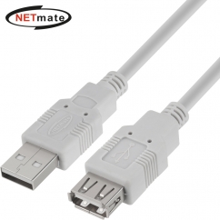 강원전자 넷메이트 USB2.0 연장 AM-AF 케이블 0.75m (그레이) NMC-UF2075