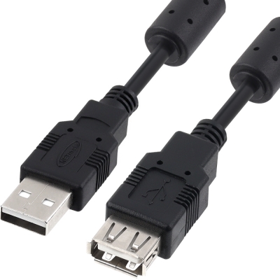 강원전자 넷메이트 USB2.0 연장 AM-AF 케이블 1m (블랙/노이즈필터) NMC-UF210C