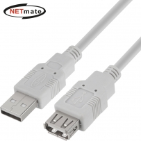 강원전자 넷메이트 USB2.0 연장 AM-AF 케이블 1.8m (그레이) NMC-UF218