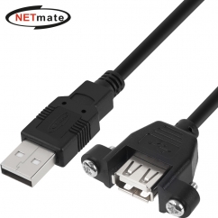 강원전자 넷메이트 USB2.0 판넬형 연장 케이블 3m (블랙) NMC-UF230SB