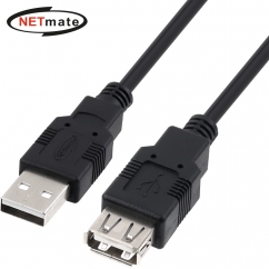 강원전자 넷메이트 USB2.0 연장 AM-AF 케이블 5m (블랙) NMC-UF250BK
