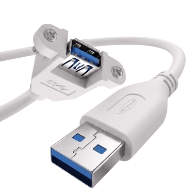 강원전자 넷메이트 USB3.0 연장 AM-AF 판넬형 케이블 2m, 화이트 NMC-UF320SW