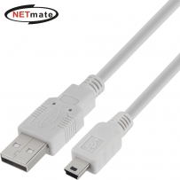 강원전자 넷메이트 USB2.0 AM-Mini 5핀 케이블 1m (그레이) NMC-UM210