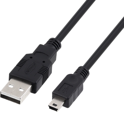 강원전자 넷메이트 USB2.0 AM-Mini 5핀 케이블 2m (블랙) NMC-UM220BK
