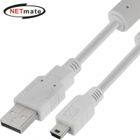 강원전자 넷메이트 USB2.0 AM-Mini 5핀 케이블 7m (그레이/24AWG/노이즈필터) NMC-UM270