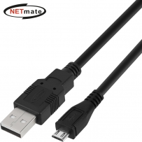 강원전자 넷메이트 USB2.0 마이크로 5핀 케이블 2m (블랙) NMC-UMB20E