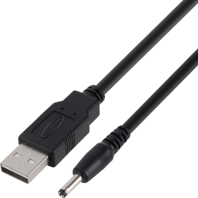 강원전자 넷메이트 USB 전원 케이블 1m (3.5x1.4mm/18W/블랙) NMC-UP141018B