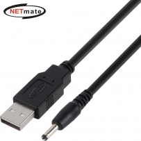 강원전자 넷메이트 USB 전원 케이블 1m (3.5x1.4mm/0.5W/블랙) NMC-UP1410P5B