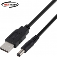 강원전자 넷메이트 USB 전원 케이블 1.5m (5.5x2.5mm/18W/블랙) NMC-UP251518B