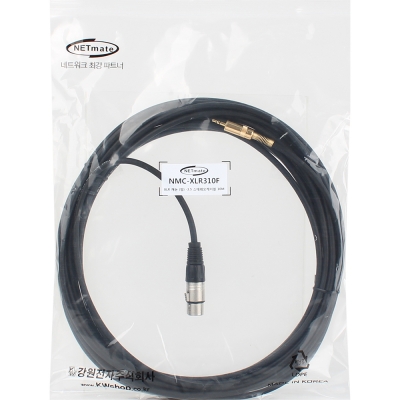 강원전자 넷메이트 XLR 캐논(F)-스테레오 마이크 케이블 10m NMC-XLR310F
