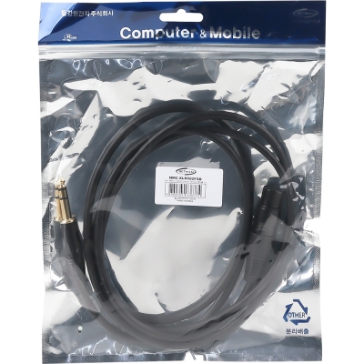 강원전자 넷메이트 XLR 캐논(F)-TRS(5.5 Stereo) 마이크 케이블 2m NMC-XLR502FSB