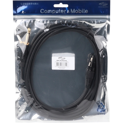 강원전자 넷메이트 XLR 캐논(F)-TS(5.5 Mono) 마이크 케이블 3m NMC-XLR503FB