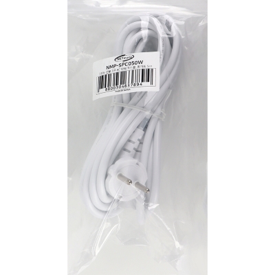 강원전자 넷메이트 3구 AC 파워코드 전원케이블 5m, 꺾임형 화이트 NMP-SPC050W