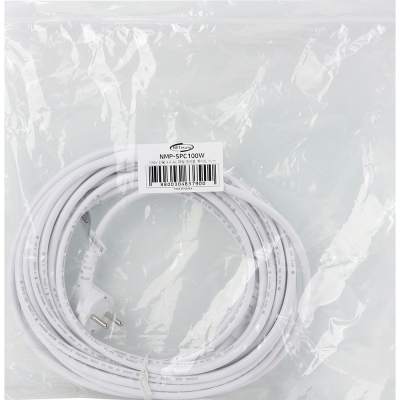 강원전자 넷메이트 3구 AC 파워코드 전원케이블 10m, 꺾임형 화이트 NMP-SPC100W