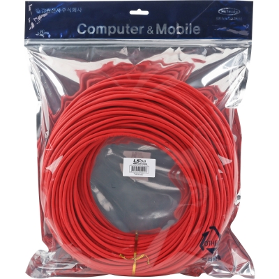 LS전선 CAT.5E UTP 랜 케이블 100m (레드) NMX-LS51000R