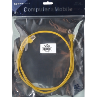 LS전선 CAT.5E UTP 랜 케이블 1m (옐로우) NMX-LS510Y