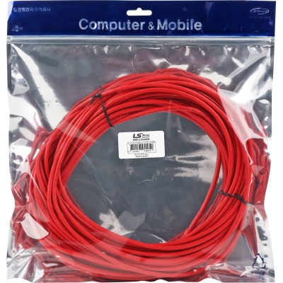 LS전선 CAT.5E UTP 랜 케이블 20m (레드) NMX-LS5200R