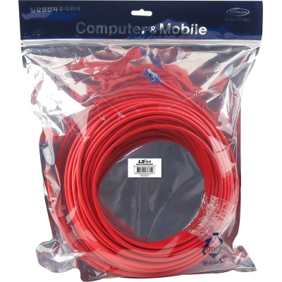 LS전선 CAT.6A UTP Supreme 랜 케이블 50m (레드) NMX-LS6ASP500R