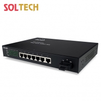 솔텍 7포트 스위칭 허브, SC 멀티모드 1포트(2km) SFC400-SCM