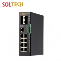 솔텍 산업용 8포트 기가비트 스위칭 허브, SFP 4슬롯 SFC8000G