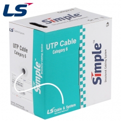LS전선 CAT.6 UTP Slim 케이블 300m (28AWG/단선/화이트) UTP-G-C6G-E1VP-M 28AWG WH